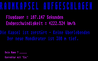 Mondlander atari screenshot